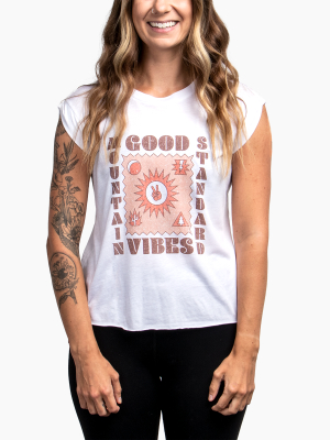 Women's Good Vibes Tee - White