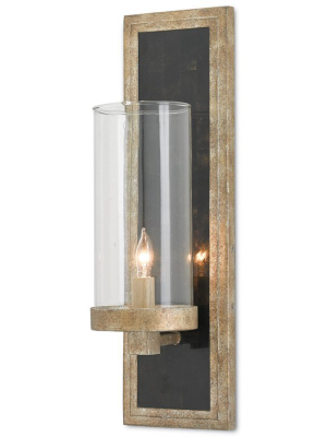 Charade Wall Sconce In Antique Silver Leaf