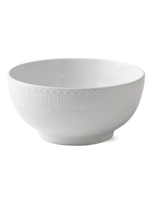 White Fluted Half Lace Bowls