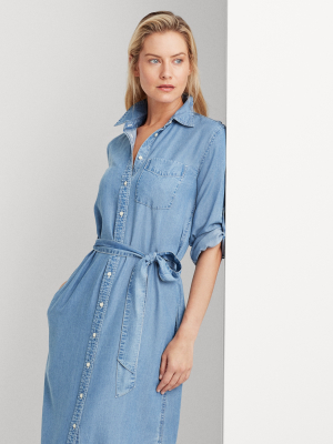 Chambray Belted Shirtdress