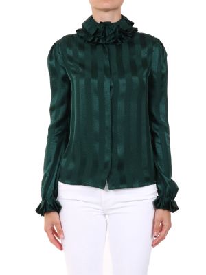 Saint Laurent Ruffled Collar Blouse