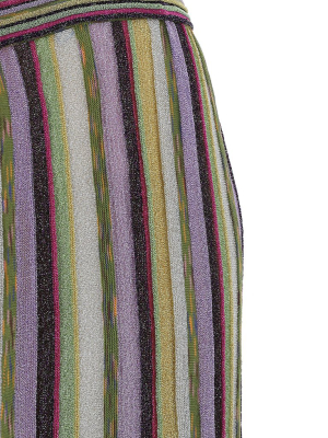 M Missoni Striped Glitter Wide Leg Pants