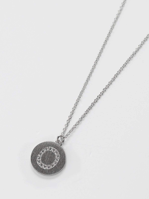 The "o" Initial Necklace In Silver