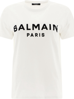 Balmain Logo Printed Crewneck T-shirt