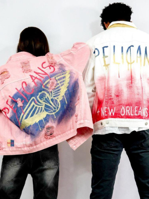 'go Pelicans' Denim Jacket - Men