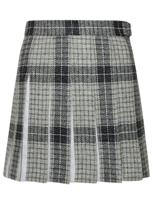 Thom Browne Checked Tweed Skirt