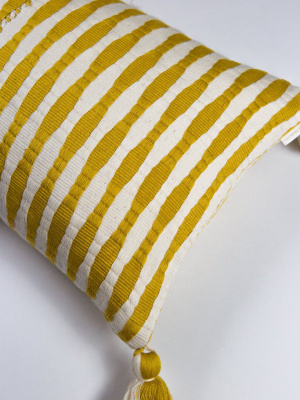 Antigua Pillow - Ochre Striped