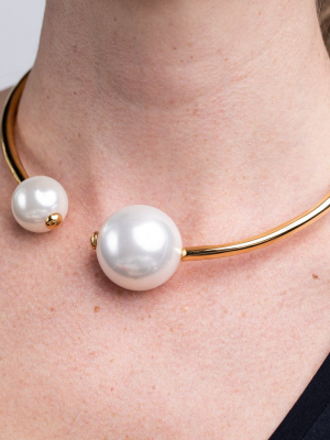 Gold Collar And Pearl Necklace