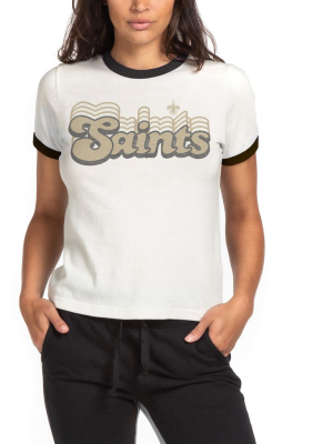 Womens Saints Retro Ringer Tee