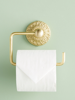 Floral Imprint Toilet Paper Holder