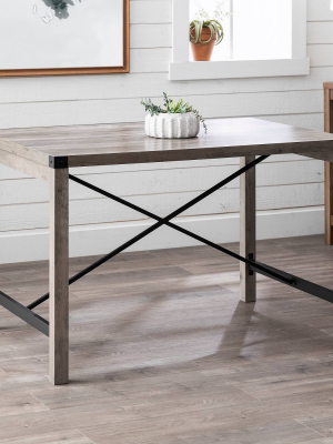 48" Industrial Farmhouse Dining Table - Saracina Home