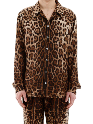 Dolce & Gabbana Leopard Printed Shirt