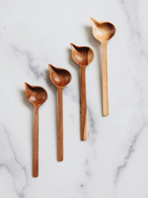 Wooden Corner Stirring Spoon Set