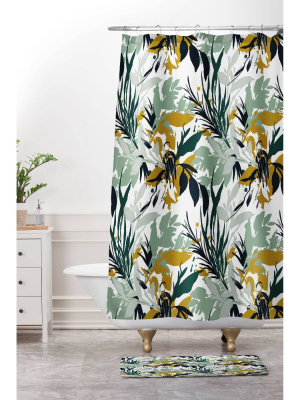 Marta Barragan Camarasa Botanical Brushstrokes Bath Mat - Deny Designs