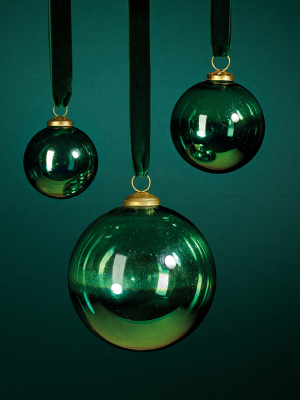 Ombre Luster Ornament - Green