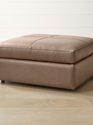 Lounge Ii Leather Square Cocktail Ottoman