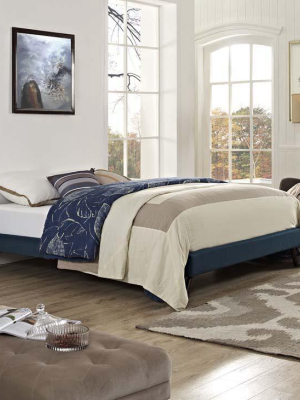 Lois Full Bed Frame With Round Splayed Legs