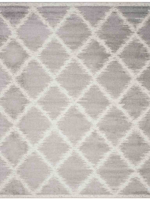 Adirondack Diamond Silver/ivory Area Rug