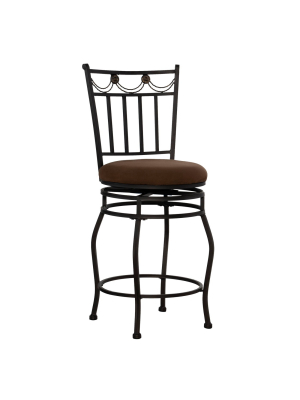 24" Swain Counter Height Barstool Brown - Linon