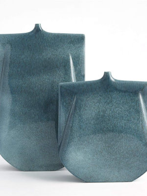 Global Views Kimono Vase - Teal