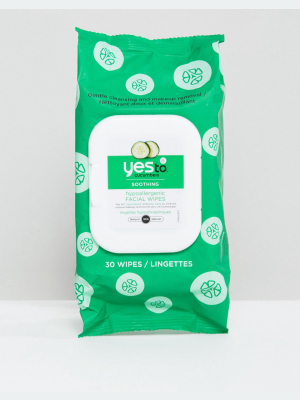 Yes To Cucumbers Calming Facial Wipes For Sensitive Skin 30ct