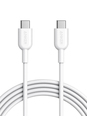 Anker 6' Powerline Ii Usb-c To Usb-c (2.0) - White