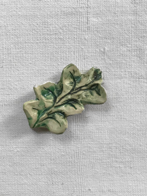 Nathalie Lete Small Green Leaf Sculpture