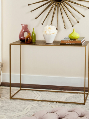 Quirrell Matrix Console Table Antique Brass - Safavieh