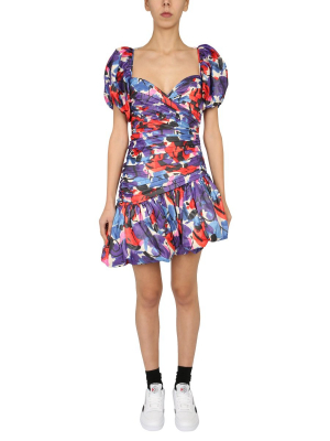 Rotate Dionne Abstract-print Mini Dress