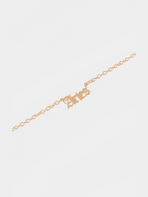 Gold Gothic Aries Necklace