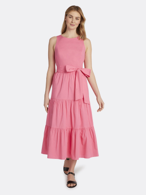 Cotton Poplin Tiered Dress