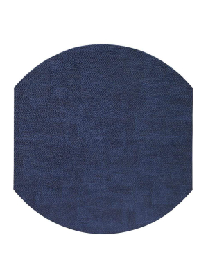 Bodrum Luster Elliptical Placemat - Navy - Set Of 4