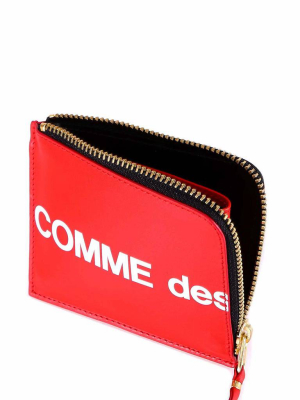 Comme Des Garçons Wallet Logo Zip Around Wallet