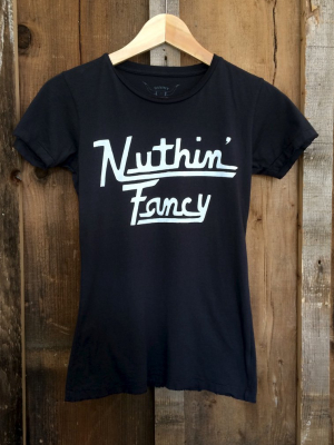 Nuthin' Fancy Womens Tee Blk/white