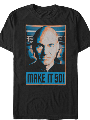 Men's Star Trek Next Generation Picard Make It So Frame T-shirt