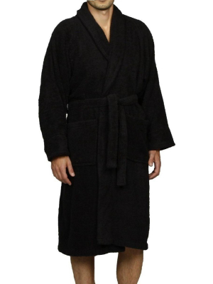 Blue Nile Mills Premium Cotton Unisex Terry Bathrobe For Woman And Man, Soft Spa Robes