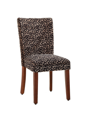 Set Of 2 Parsons Pattern Dining Chair Wood - Homepop