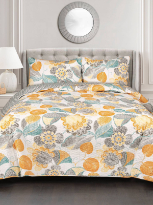 Janelle 3 Piece Quilt Set - Lush Décor