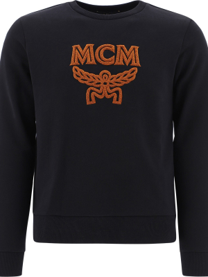 Mcm Logo Embroidered Crewneck Sweater