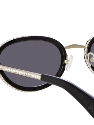 Area 1 Oval Sunglasses In Silver