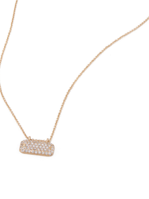 Horizontal Diamond Studded Necklace