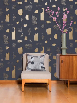 Juju Papers Silhouettes Hand Printed Wallpaper