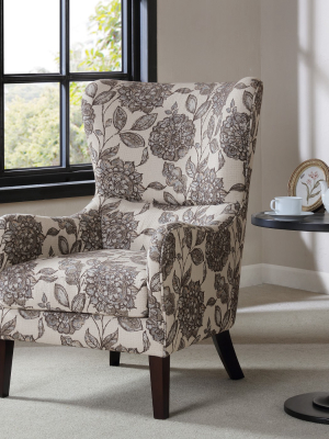 Aria Swoop Upholstered Wing Chair