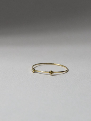 Crown + Diamond Dot Ring