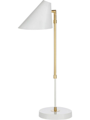 Benson Table Lamp White/brass