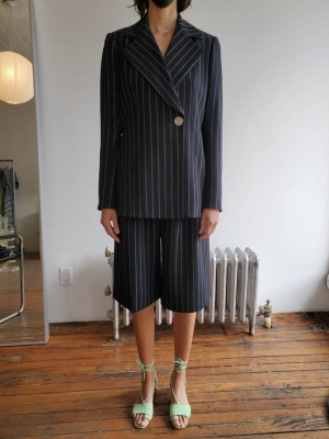 Side Slit Jacket - Pinstripe