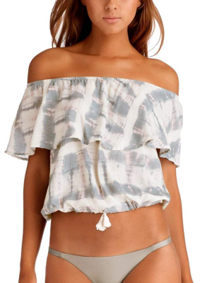 Vitamin A Fleetwood Crop Top In Cloudbreak 75te Cbb