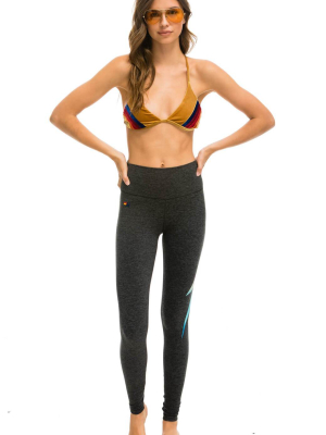 Full Length Hi-rise Bolt Fade Leggings - Charcoal