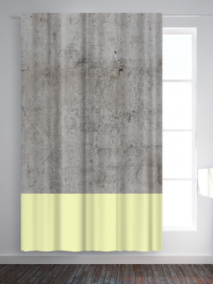 Americanflat Yellow On Concrete By Emanuela Carratoni Blackout Rod Pocket Single Curtain Panel 50x84