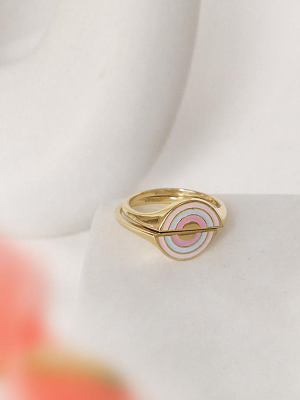 Rainbow Gold Ring Set